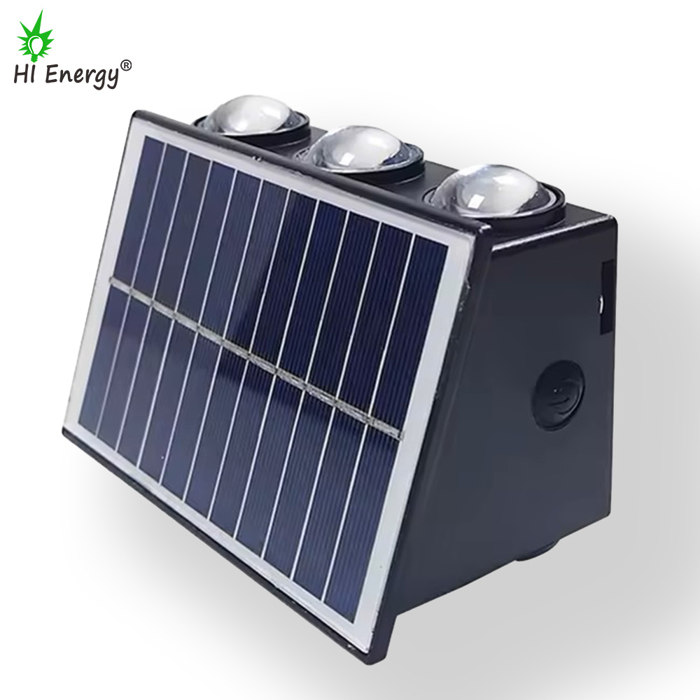 Paire de lampes solaires jardin 3LED en fonctionnement nuit
