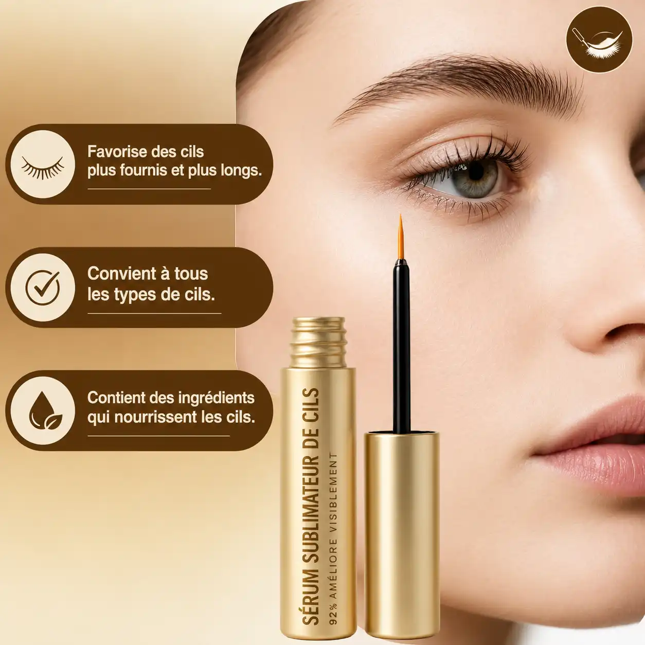 Sérum croissance cils et sourcils - vue produit