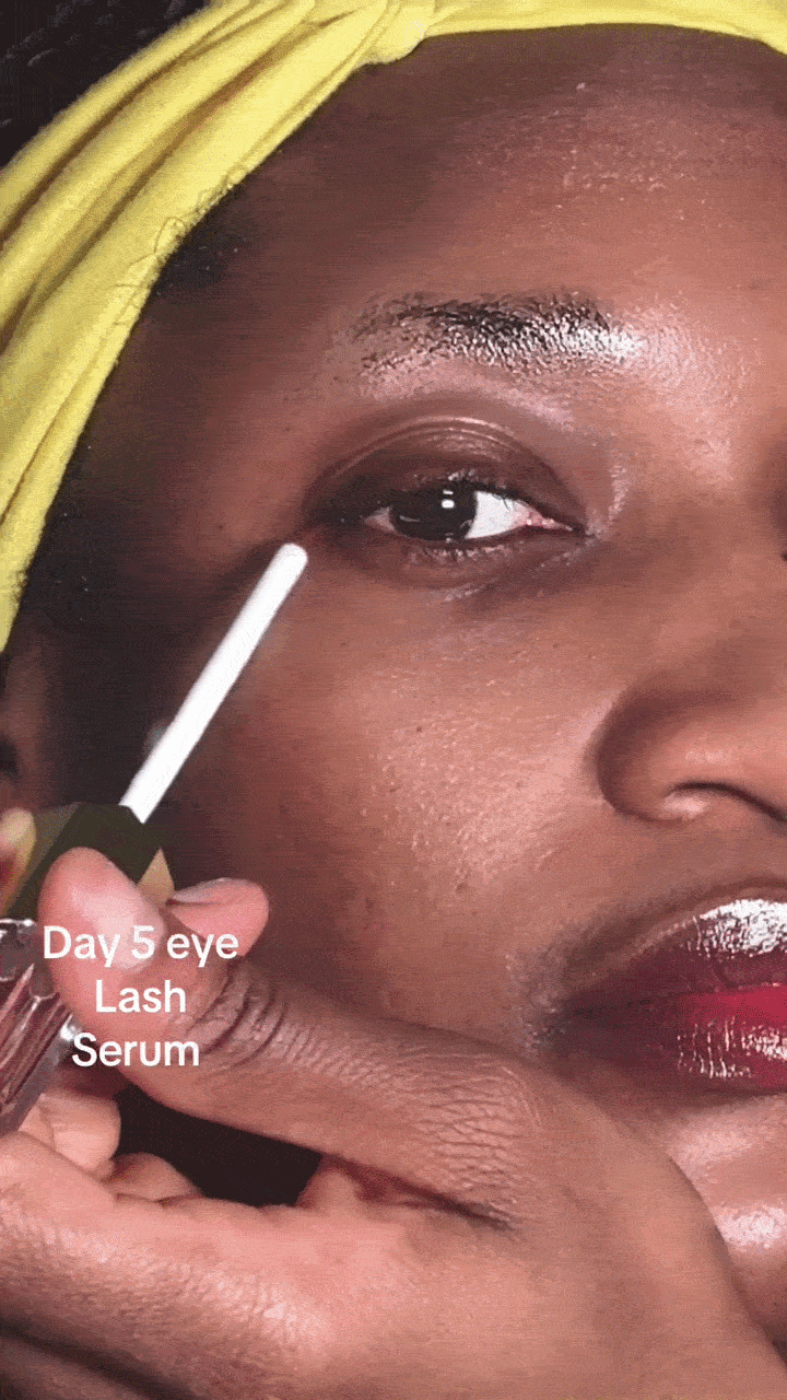 Sérum croissance cils et sourcils - démonstration d'application