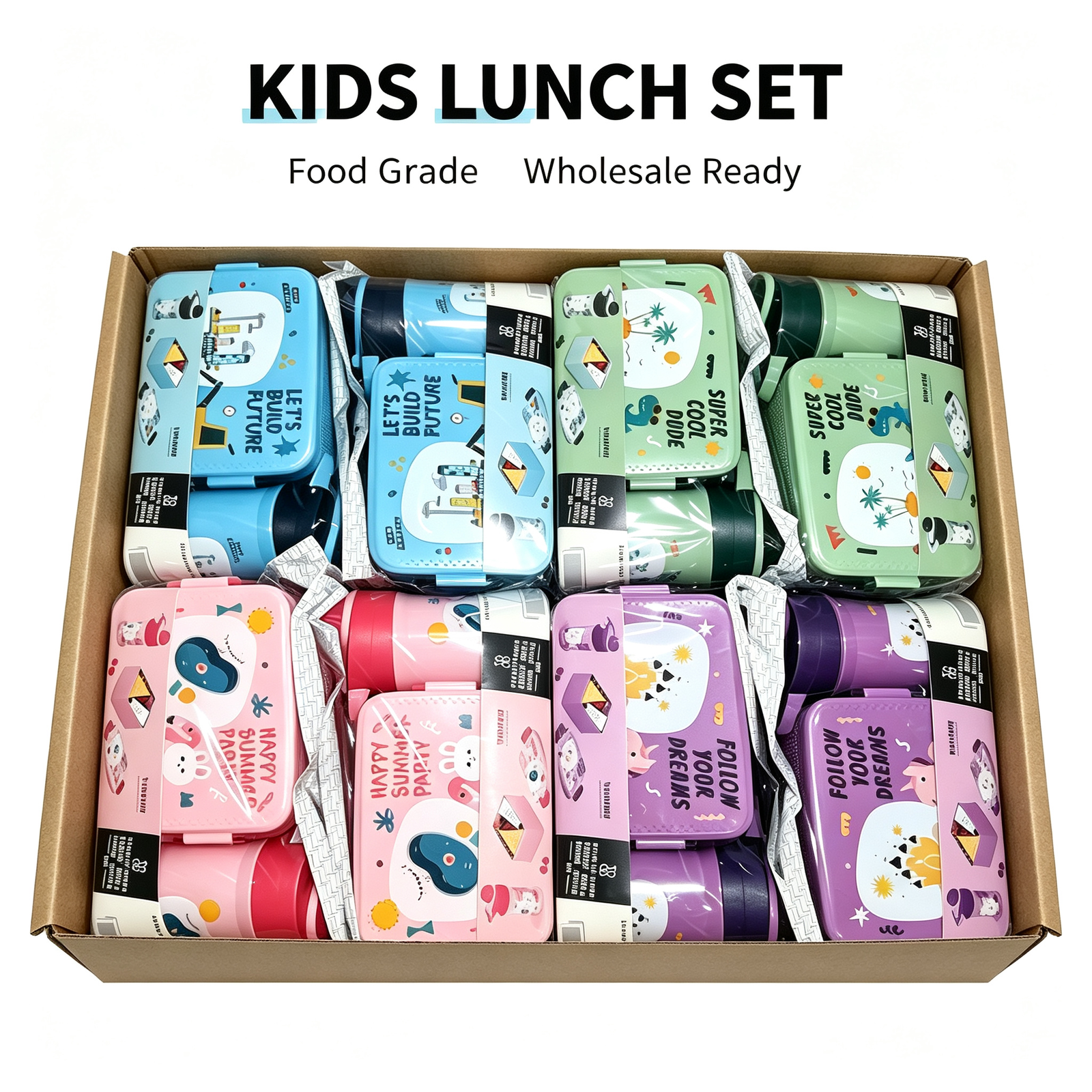 Ensemble boîte repas et gourde enfant - vue produit