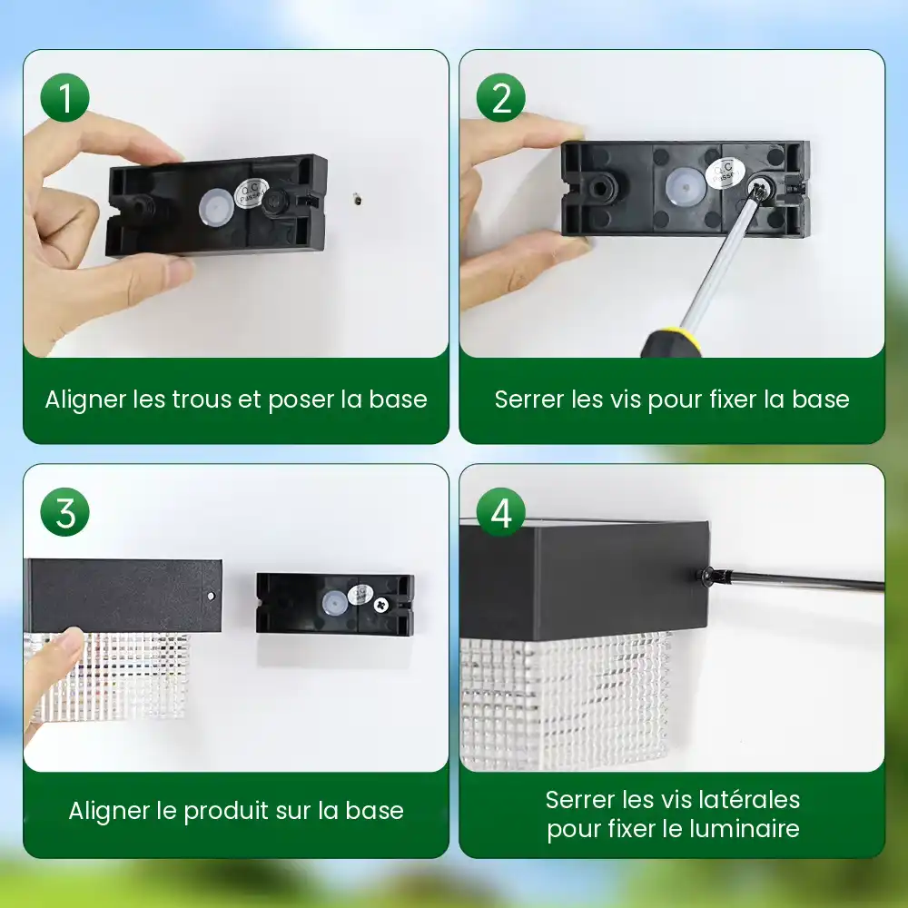 Applique murale solaire - installation facile